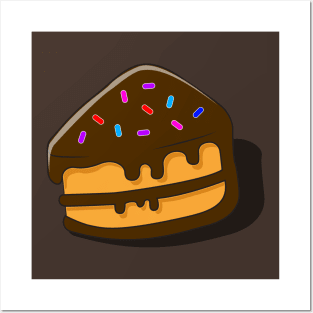 chocolate cake Posters and Art